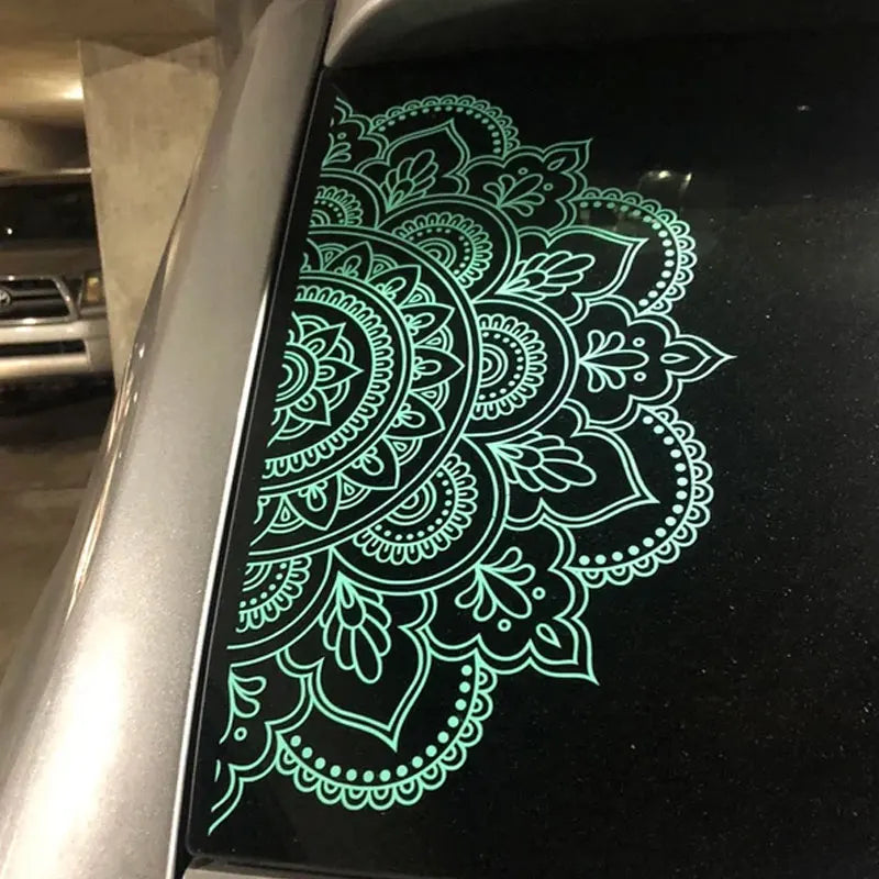 Half Mandala Car Sticker Decoration Window Bodywork Styling Motorcycle Accessories Die Cutting Vinyl Decals (ONLINE ORDER ONLY)