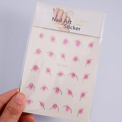 3D Blush Gradient Nail Art Stickers 12-Colors Aha Self-adhesive Rainbow Jelly Slider Japanese Style Translucent Gel Polish Wraps (ONLINE ORDER ONLY)