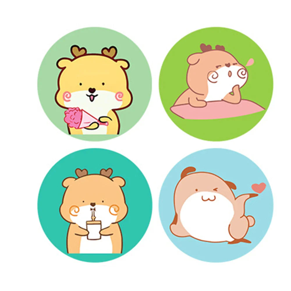 100-500pcs Cute Animal Reward Stickers For School Teacher Stationery Supplies Children's Party Gift Decoration Label (Online Order Only)