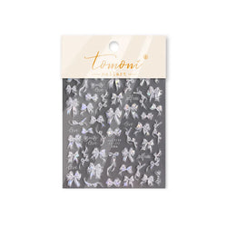 Dreamy Shiny Bowknot Ribbon Lace Delicate Tie Charming 5D Nail Art Decoration Sticker Self Adhesive Manicure Decal DIY Wholesale (ONLINE ORDER ONLY)