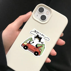 50PCS Cute Cow Cat Stickers Vinyl Waterproof Funny Cats Decals for Water Bottle Laptop Skateboard Scrapbook Luggage Kids Toys (ONLINE ORDER ONLY)