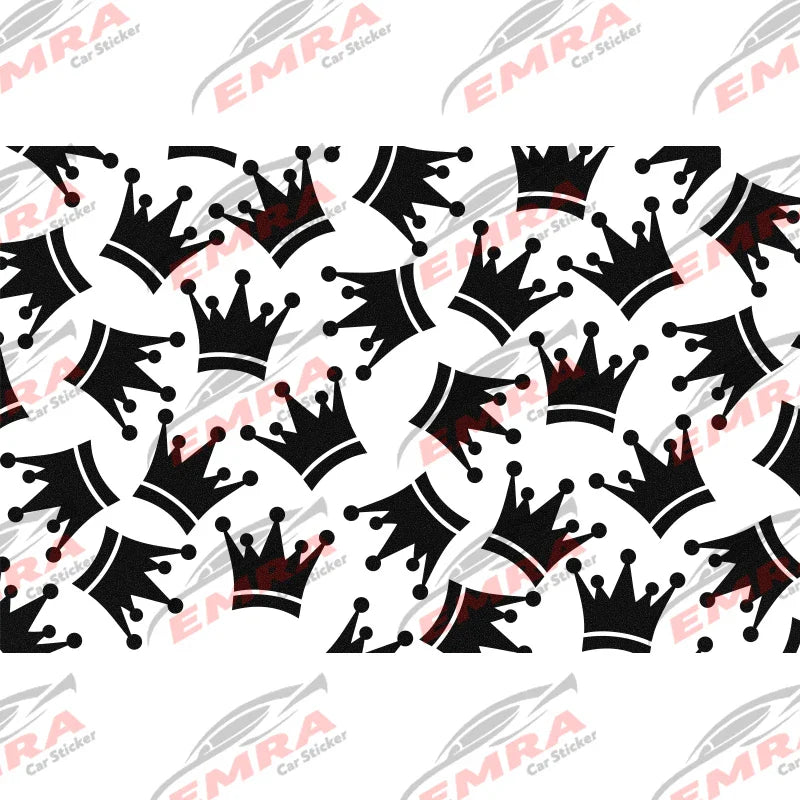 Fashion Crown Car Sticker for Triangular Window Decoration Universal All Vehicles External Accessories Waterproof Vinyl Decals (ONLINE ORDER ONLY)