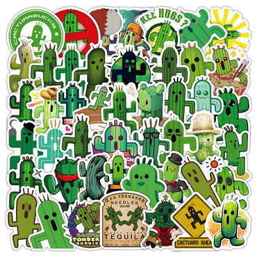 10/30/53PCS Funny Cactus Stickers Personification Graffiti Sticker Cartoon DIY Decoration Laptop Phone Guitar Car Bike Decal Toy (ONLINE ORDER ONLY)
