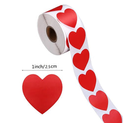 Heart shape of Red Stickers seal labels 50 Labels stickers scrapbooking for Package and wedding decoration stationery sticker (ONLINE ORDER ONLY)