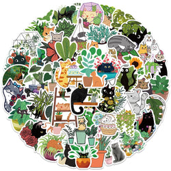 Cute Cat Stickers Pack for Kids DIY Laptop Luggage Skateboard Travel (ONLINE ORDER ONLY)