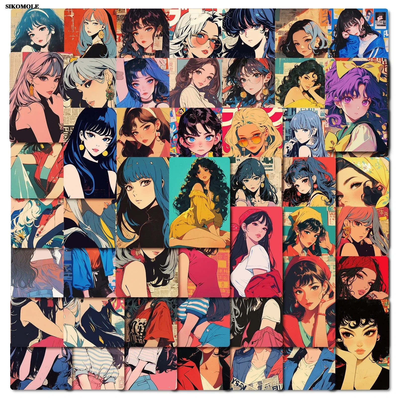 Cute Girl Avatar Stickers for Kids DIY Notebook Bike Laptop Skateboard (Online Order Only)