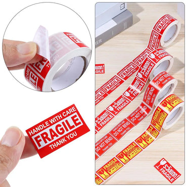 250Pcs/roll  Fragile Warning Label Stickers Please Handle With Care Keep Goods Care Shipping Express Adhesive Special Label (ONLINE ORDER ONLY)