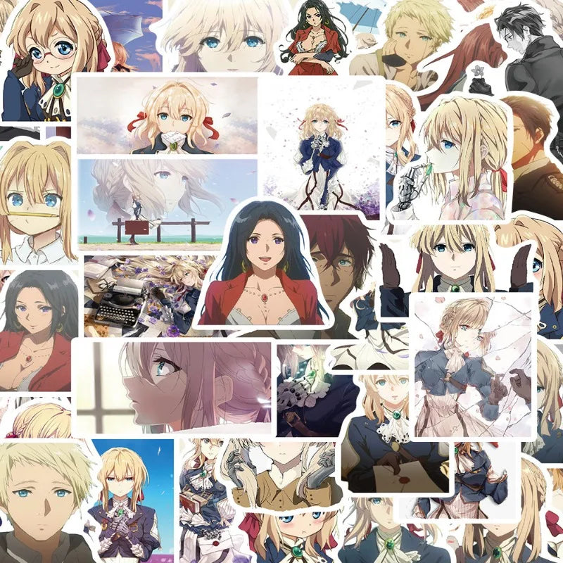 Violet Evergarden Anime Stickers Pack for Laptop, Phone, Scooter, Cup, Stationery, Fridge (Online Order Only)