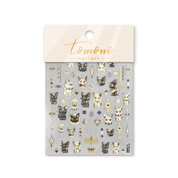 Mysterious Egyptian Cat Totem Eye Symbol Black Pharaoh Kitty Paw Sun Self Adhesive Nail Art Stickers Manicure Decals Wholesale (Online Order Only)