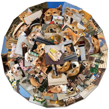 55pcs Cute Animal Cirgi Dog Stickers For Laptop Water Bottle Phone Vinyl Waterproof Graffiti Bicycle Car Decals Kids Toy (ONLINE ORDER ONLY)