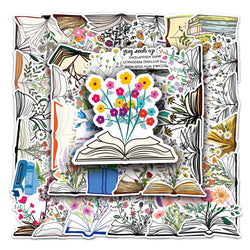 50Pcs Cute Flower Cartoon Waterproof Vinyl Stickers for Skateboard Snowboard (ONLINE ORDER ONLY)