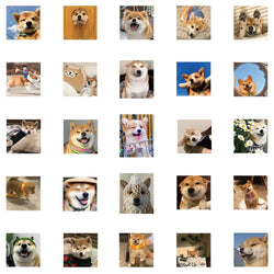 55pcs Cute Animal Cirgi Dog Stickers For Laptop Water Bottle Phone Vinyl Waterproof Graffiti Bicycle Car Decals Kids Toy (ONLINE ORDER ONLY)