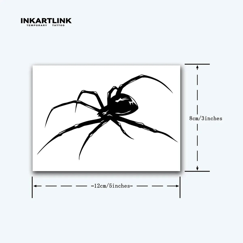 Spider Temporary Tattoo - Waterproof, Semi-Permanent, Lasts 15 Days (Online Order Only)