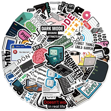 10/30/50pcs Cartoon Funny Program Ape MEME Stickers Funny Programmer Decals Skateboard Fridge Guitar Car Cool Waterproof Sticker (ONLINE ORDER ONLY)