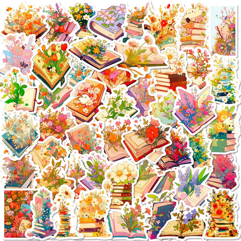 Cute Flower Cartoon Stickers for Laptop, Phone, Suitcase, Diary - 10/30/50pcs (Online Order Only)