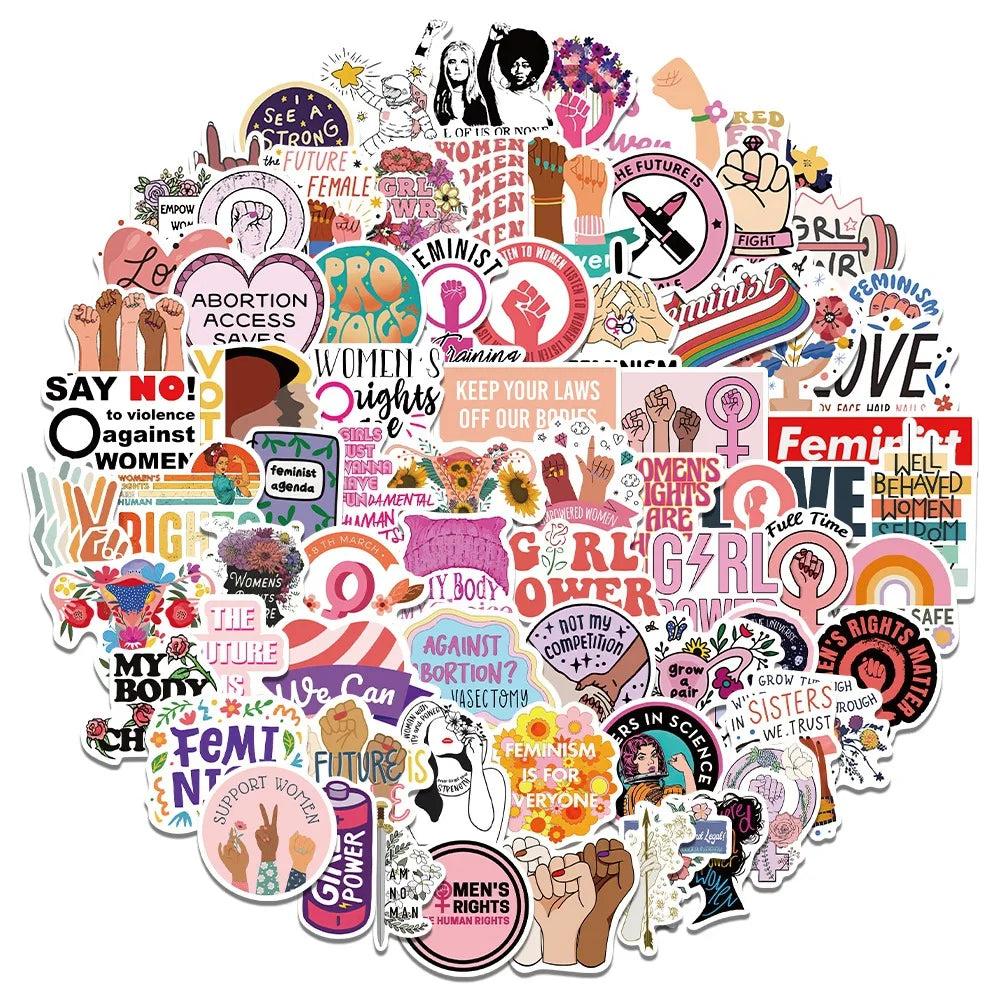 Inspirational Feminism Stickers Decals for DIY Phone Laptop Skateboard (Online Order Only)