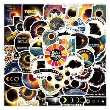 Annular Solar Eclipse Stickers 10/30/55PCS for Phone Laptop Luggage Skateboard Decals (ONLINE ORDER ONLY)