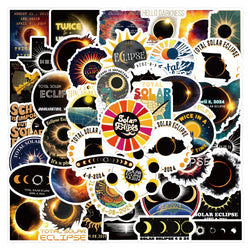 Annular Solar Eclipse Stickers 10/30/55PCS for Phone Laptop Luggage Skateboard Decals (ONLINE ORDER ONLY)