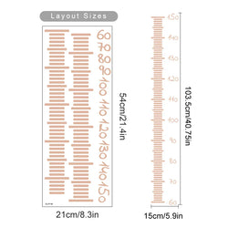 Boho Animal Height Chart Wall Stickers for Kids Nursery (Online Order Only)