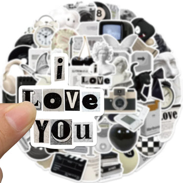 10/30/61PCS Cartoon Art Ins Style Stickers Aesthetic Cute Simple Decals Suitcase Laptop Phone Bike Car Sticker For Kids DIY Toy (Online Order Only)