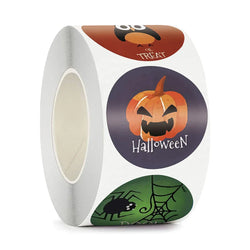 100-500pcs Halloween Pumpkin Ghost Stickers Label Treat or Treat Candy Bags Stickers Halloween Gift Packaging Sealing Decoration (Online Order Only)