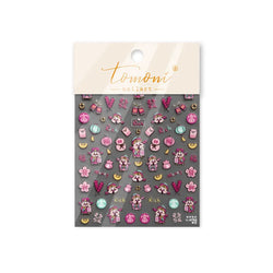 rich letter Chinese characters gourd money lantern firecracker God of wealth Yuanbao Adhesive Nail Art Stickers Manicure Decals (ONLINE ORDER ONLY)