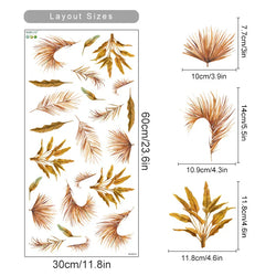 Boho Palm Leaves Wall Sticker Vinyl Removable DIY Self Adhesive Wallpaper Decals Home Decor (Online Order Only)
