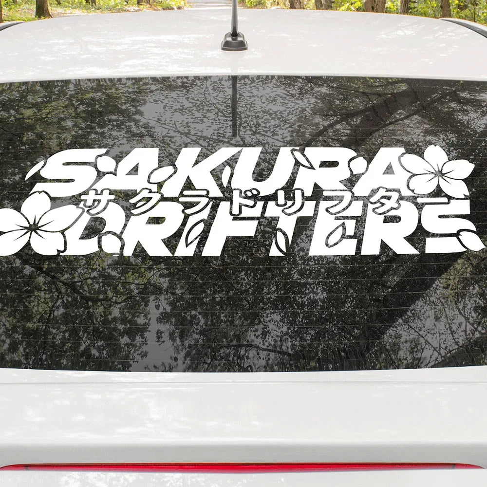 Sakura Drifters Brush for JDM Sticker Cherry Blossom Petals Decoration Windshield External Accessories  Waterproof Vinyl Decals (ONLINE ORDER ONLY)