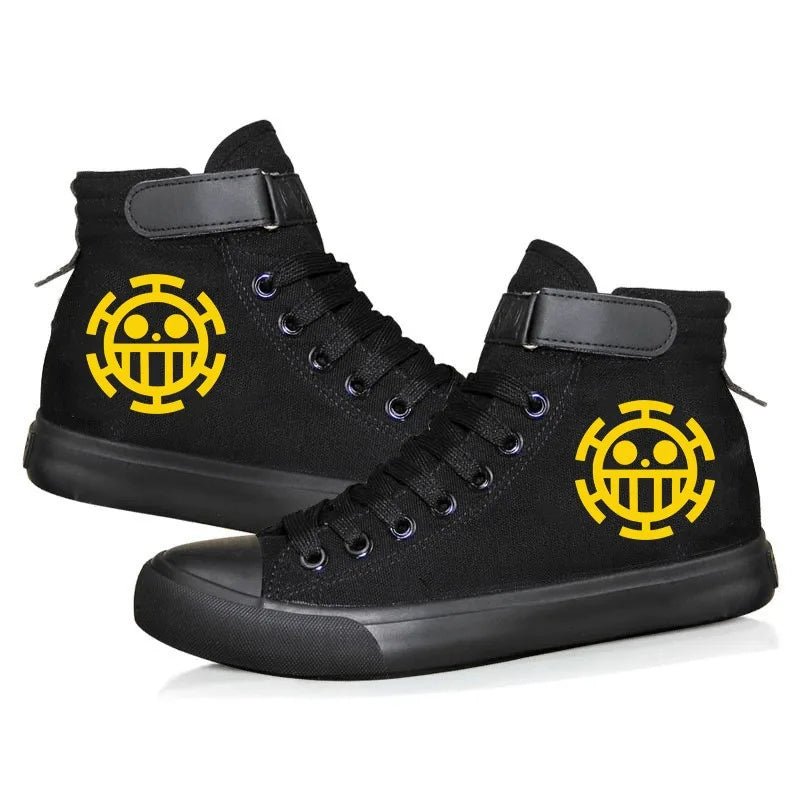 One Piece Luffy High Top Shoes: Autumn Winter Anime Sneakers (ONLINE ORDER ONLY)