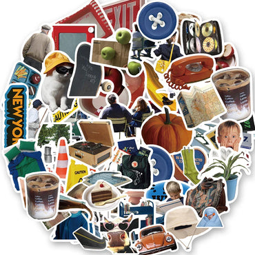 10/30/63pcs Funny Vintage Ins Cartoon Stickers Decoration Laptop Motorcycle Phone Diary Stationery Wall Sticker Kid Classic Toy (ONLINE ORDER ONLY)
