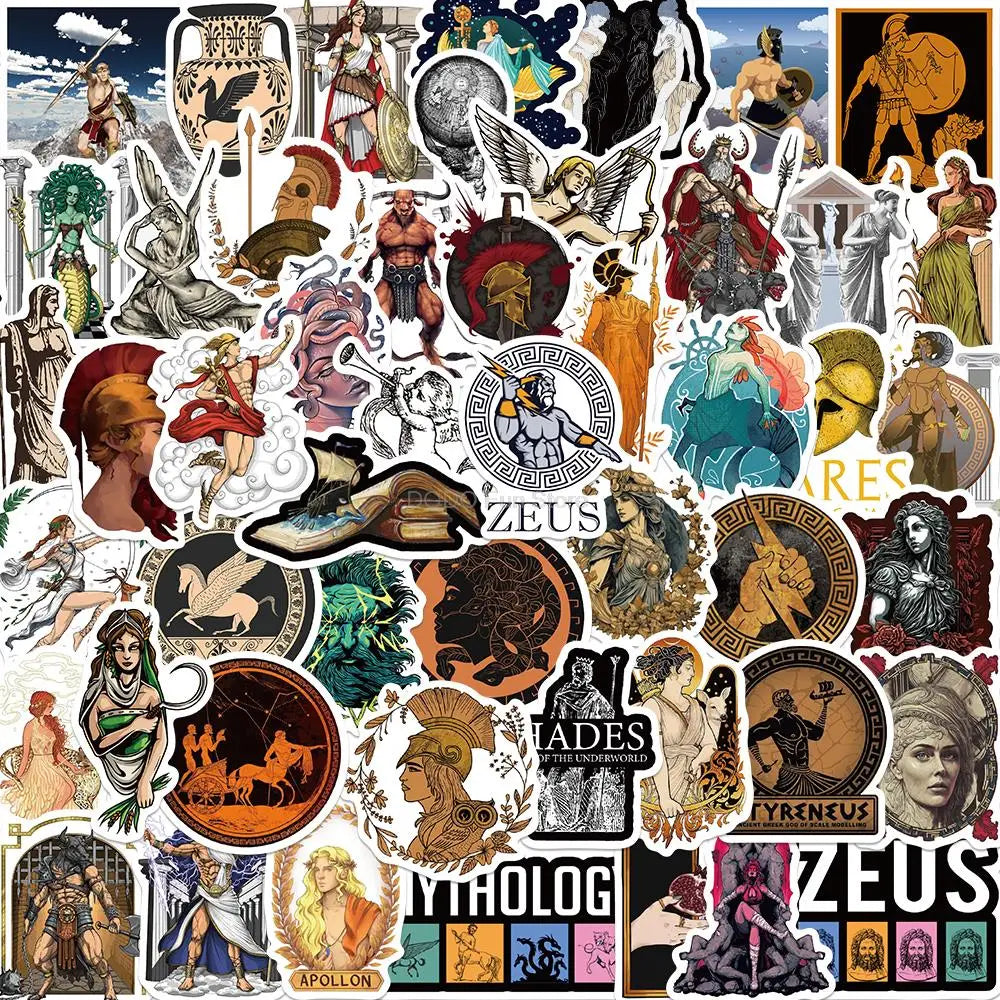 Greek Mythology Art Stickers - Waterproof Decals for Guitar, Helmet, Laptop, Phone, Luggage (ONLINE ORDER ONLY)