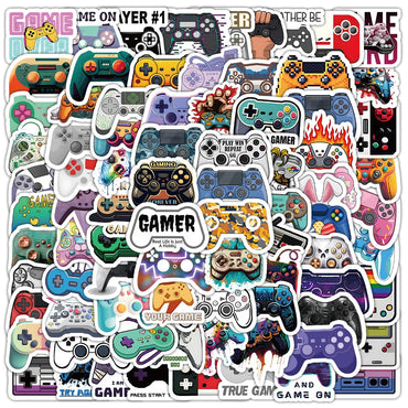 10/30/50/100PCS Cartoon Joystick Gamepad Stickers Phone Skateboard Laptop Bike Fridge Water Glass PVC Waterproof DIY Toys Decals (ONLINE ORDER ONLY)