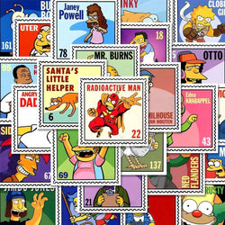 10/30/54pcs Cartoon Simpson Stickers for Kids Funny Waterproof Decals DIY Skateboard Laptop Stationery Anime Sticker Toy Gift (ONLINE ORDER ONLY)