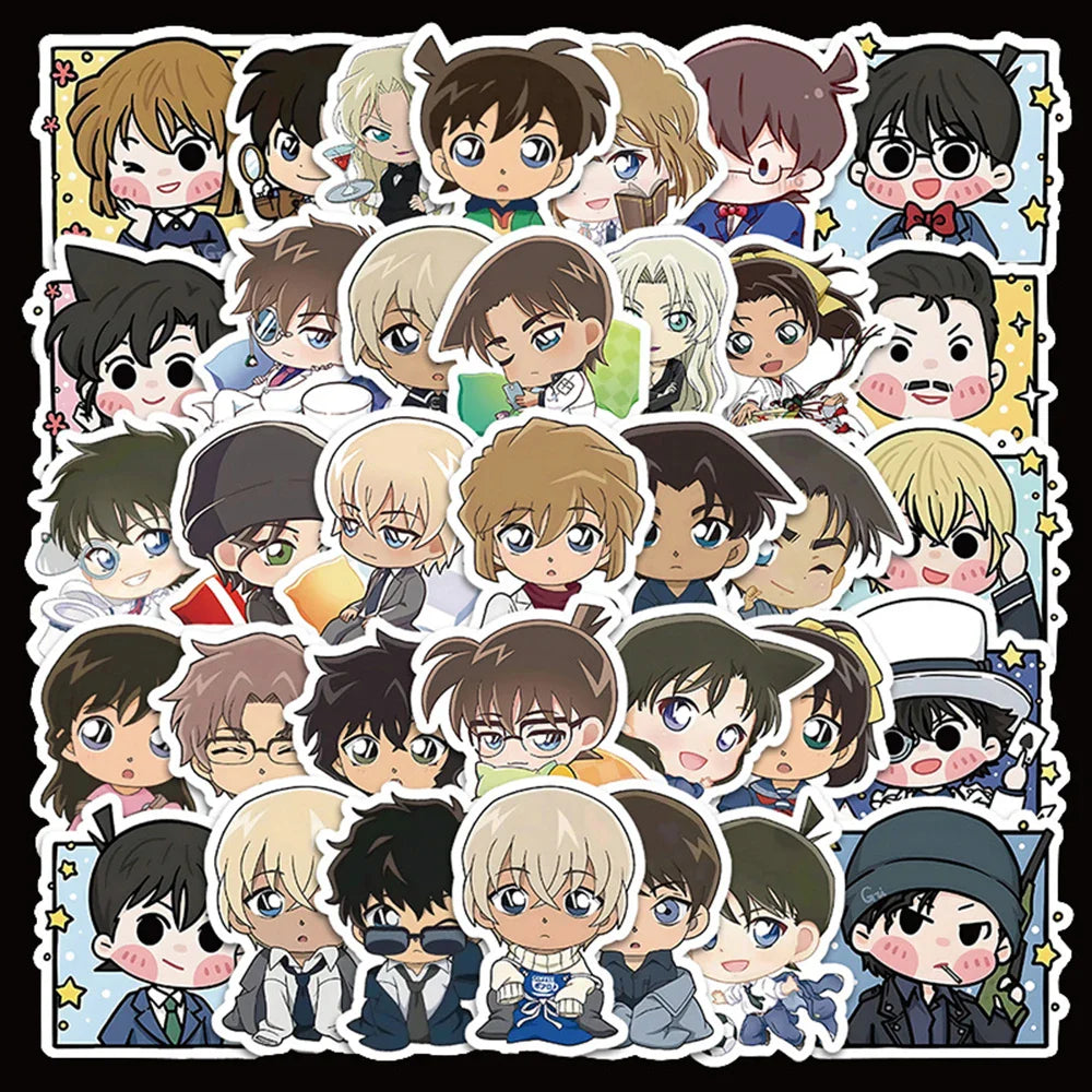 Conan Anime Stickers 10/30/50pcs Cartoon Decals for Suitcase Phone Notebook Skateboard Car (Online Order Only)