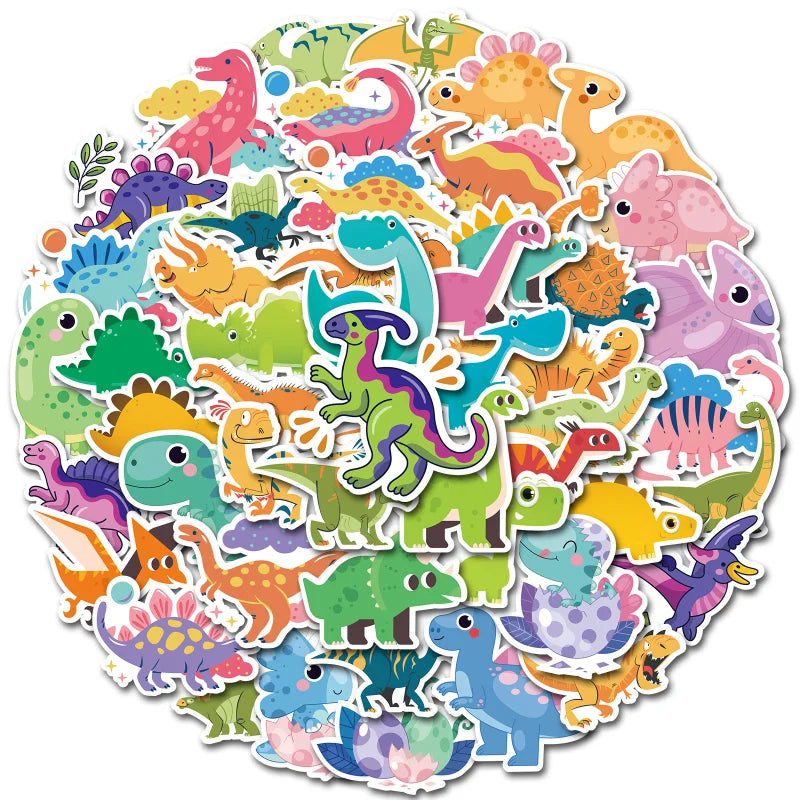 Cute Dinosaur Stickers Waterproof Decals for Kids Scrapbook Party (ONLINE ORDER ONLY)