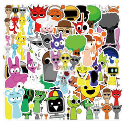 Incredibox Sprunki Stickers 10/30/55PCS for Laptop, Phone, Luggage, Wall, Fridge, Motorcycle, DIY Decals (ONLINE ORDER ONLY)