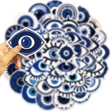 10/30/50PCS Cartoon Turkish Evil Eye Stickers Aesthetic Decoration Skateboard Scrapbook Phone Laptop Helmet Bike Decals DIY Toys (Online Order Only)