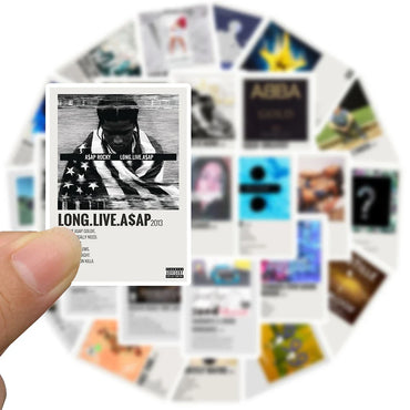 25PCS Singer Album Cover Stickers for Laptop, Luggage, Guitar, Skateboard, Helmet, Art Decals (Online Order Only)