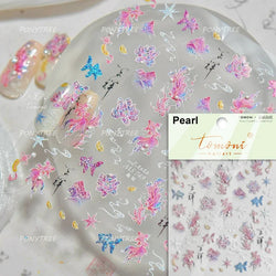 Fireworks Bloom Romantic Starry Sky Goldfish Metallics Color Gradient Self Adhesive Nail Art Stickers Halo Dyeing Manicure Decal (ONLINE ORDER ONLY)