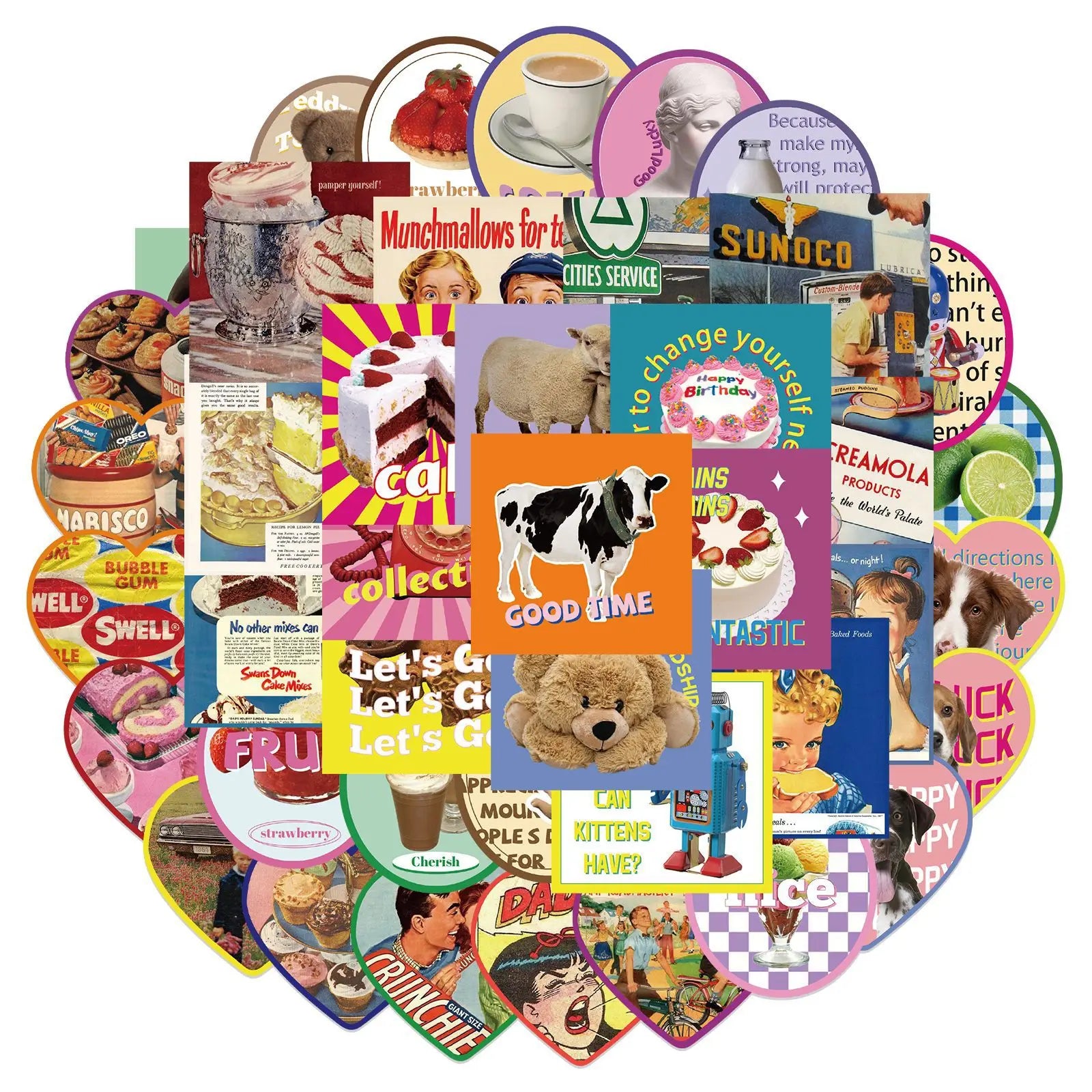 90s Retro Cartoon Stickers Vintage Decals Waterproof PVC for Laptop Phone Notebook Bike (ONLINE ORDER ONLY)