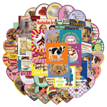 90s Retro Cartoon Stickers Vintage Decals Waterproof PVC for Laptop Phone Notebook Bike (ONLINE ORDER ONLY)