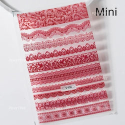 Embroidered Butterfly Flower Colourful Gradient Morning Glory Leaves Self Adhesive Nail Art Stickers Rhinestone Manicure Decals (ONLINE ORDER ONLY)