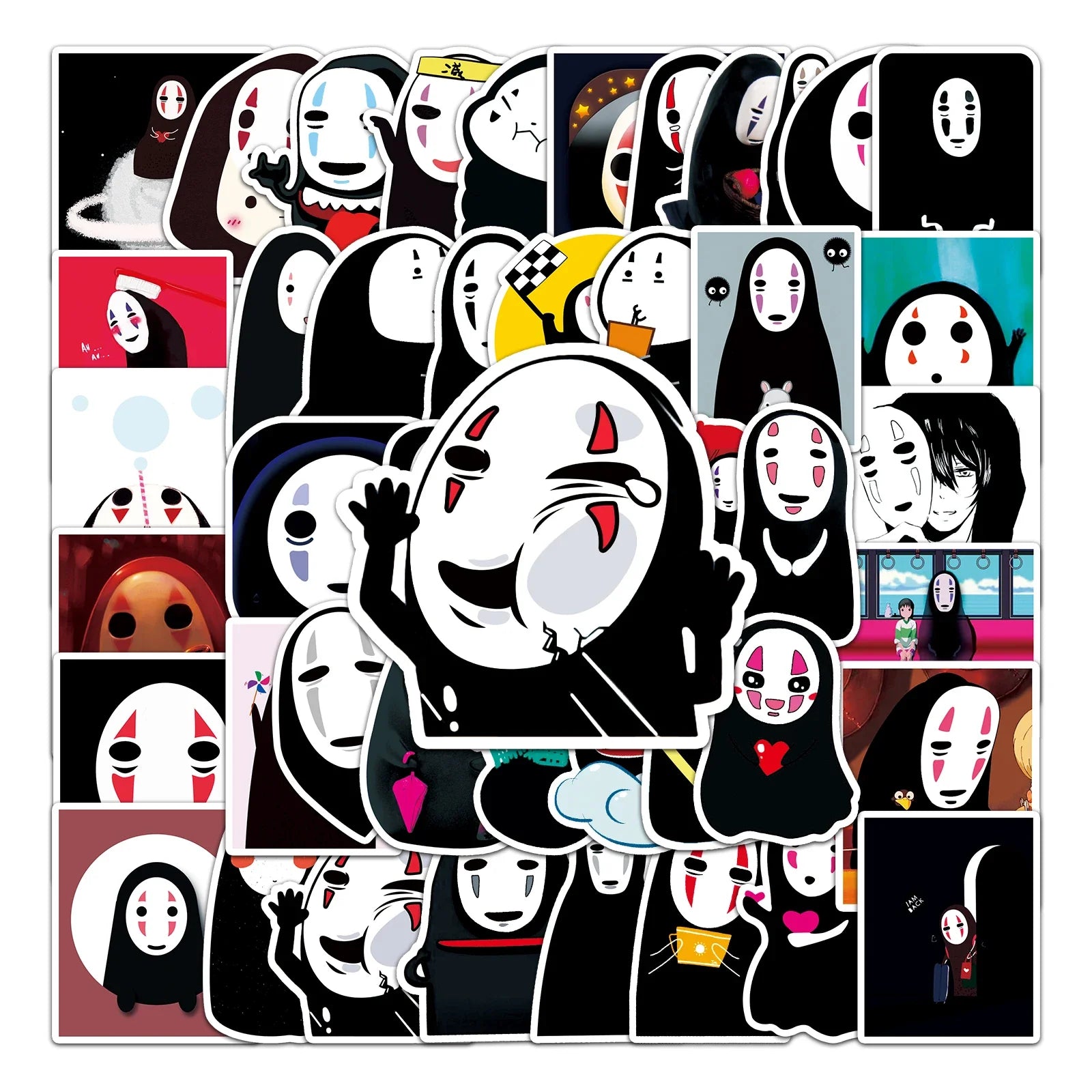 50Pcs Cartoon Waterproof Vinyl Stickers for Skateboard Snowboard Decals (Online Order Only)