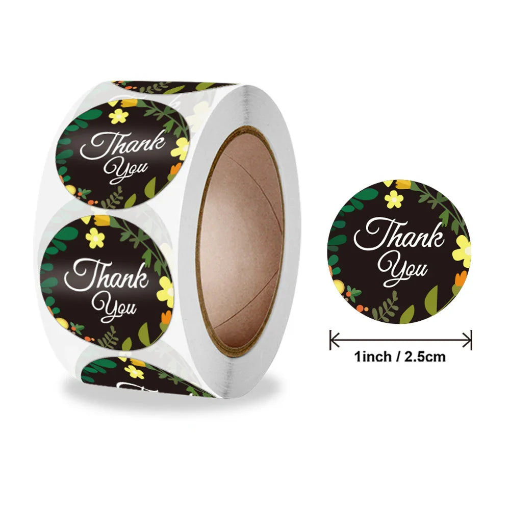 500pcs Envelope Seal Labels with 8 Flower Patterns Stickers Self Adhesive Sticker Labels for Party Decor,Birthday,Wedding (Online Order Only)