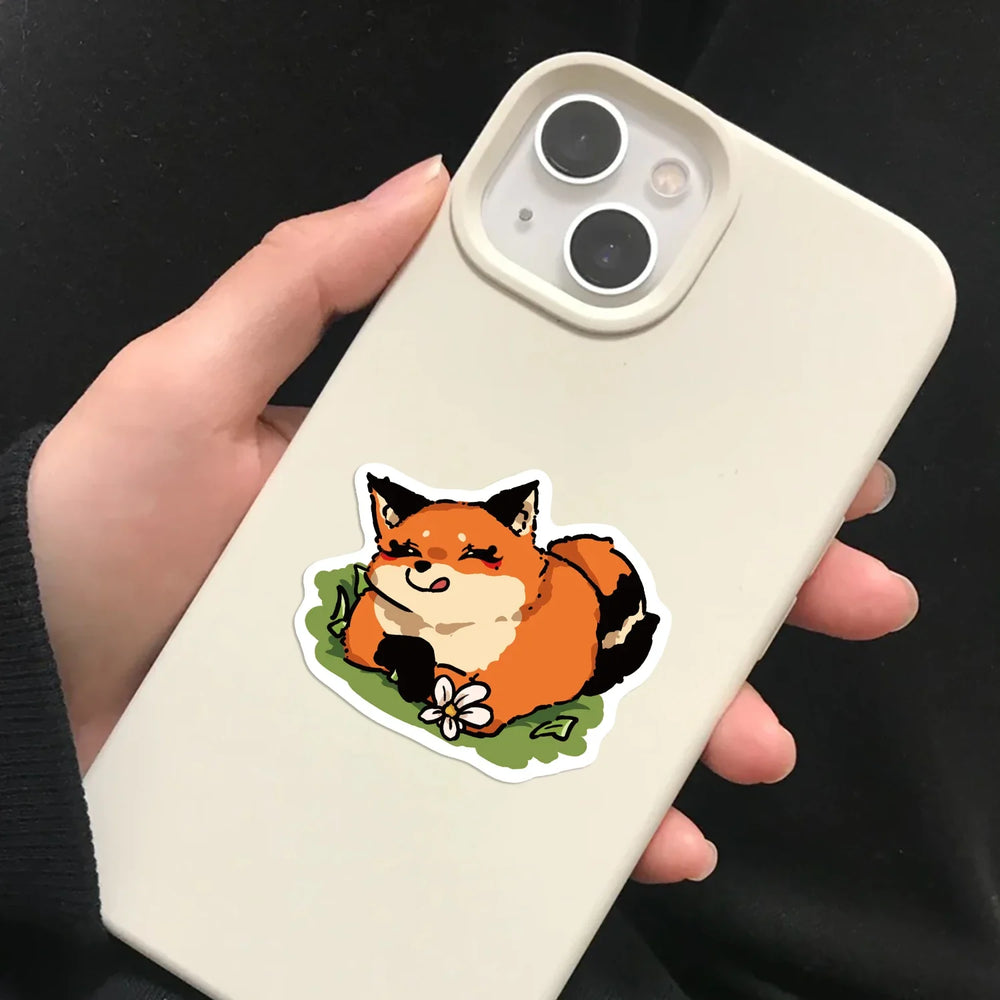 50pcs Cute Cartoon Animals Fox Graffiti Stickers For Laptop Water Bottle Luggage Notebook Phone Waterproof Graffiti Vinyl Decals (ONLINE ORDER ONLY)