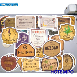 20/30/50Pieces Alchemy Magic Witch Brew Gothic Style Wizard Potion Stickers for Bottle Luggage Car Bike Phone Laptop Sticker Toy (ONLINE ORDER ONLY)