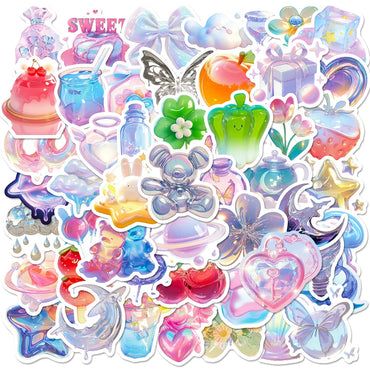3D Cartoon Aesthetic Stickers 10/30/50pcs Waterproof Decals for Skateboard, Bike, Suitcase, Phone, Fridge (ONLINE ORDER ONLY)