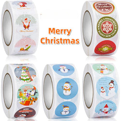 500Pcs Christmas Stickers 1inch Snowflakes Holiday Stickers Xmas Gift Label for Envelope Box Gift Decor (ONLINE ORDER ONLY)
