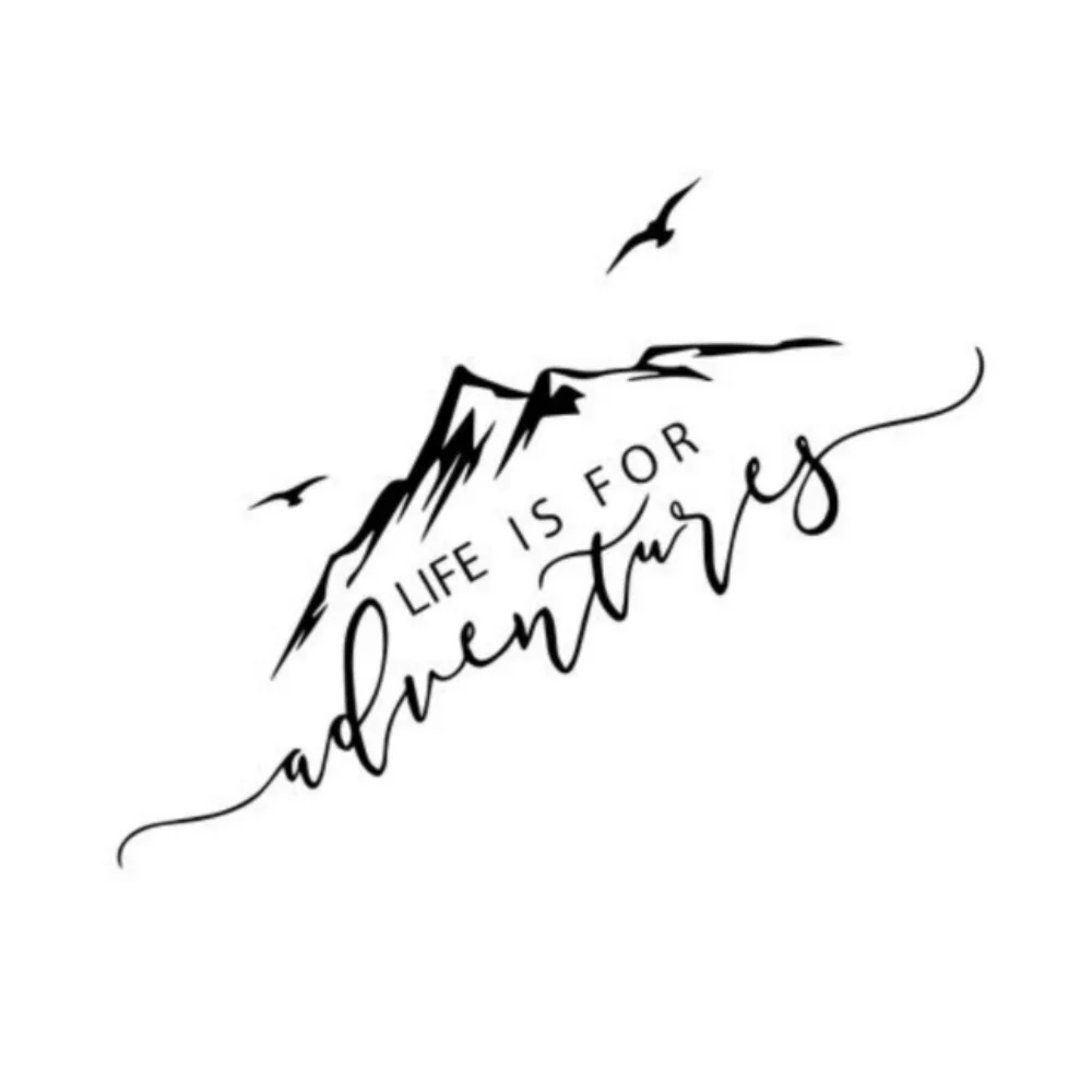 Car Sticker Creative Life Is Adverture Stripes Vinyl Decor Decal Caravan Campervan Trailer RV Motorhome Camper Van Bus Cargo (ONLINE ORDER ONLY)