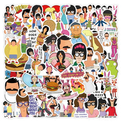 55pcs Bobs Burgers Sticker Pack for Laptop, Phone, Water Bottle, Suitcase, Stationery, Fridge (ONLINE ORDER ONLY)